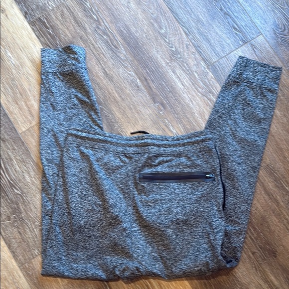 Gray Full-Length Sweatpants with Textured Look - Picture 3 of 3